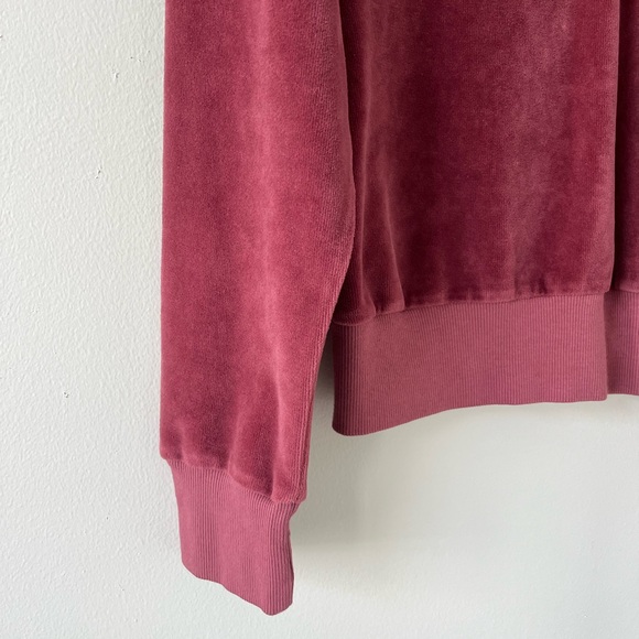 Honorine Cameron Collared V-Neck Long Sleeve Top -Rosewood Velvet NWT Size S - Picture 4 of 6